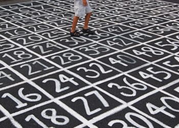 numeros en el suelo