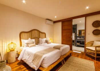 Habitación de hotel acojedora