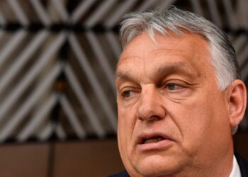 FILE - Hungarian Prime Minister Viktor Orban speaks to media prior the extraordinary meeting of EU leaders to discuss Ukraine, energy and food security at the Europa building in Brussels, Monday, May 30, 2022. A spokesperson for the European Union’s