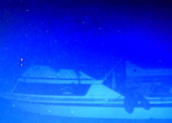 In this photo released by the Lebanese Army official Twitter page, shows the boat that sank carrying about 80 Lebanese, Syrians, and Palestinians trying to migrate by sea to Italy, following a confrontation with the Lebanese navy, which found by Pisc