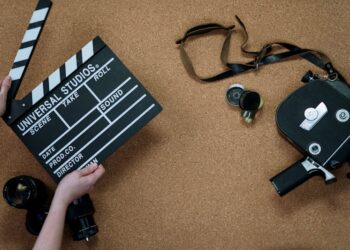 Escena colorida de película de animación artística